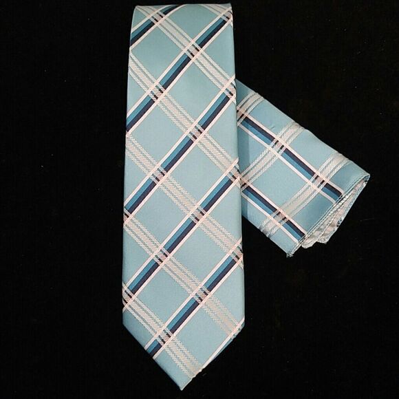 MEN'S FRATELLO WOVEN SLIM TIE AND POCKET SQUARE - Picture 1 of 3